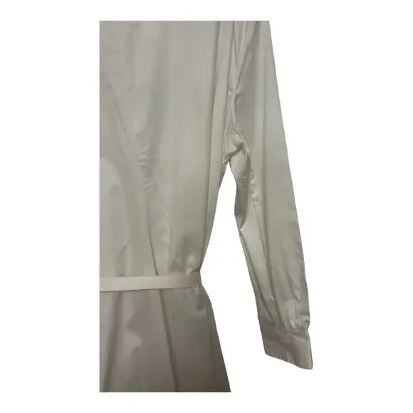 Norma Kamali Boyfriend Shirt A Line Dress To Midcalf Long Sleeve White Size S/36